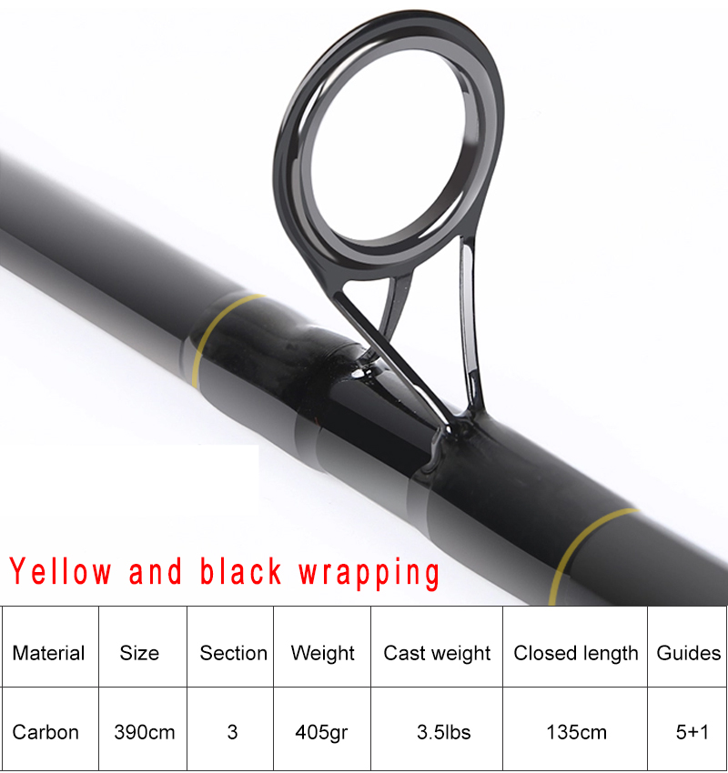 အစပြုသူများအတွက် တာရှည်ခံ 3.6 မီတာ ငါးကြင်းငါးမျှားတံ၊ ပေါ့ပါးပြီး အသုံးပြုရလွယ်ကူသည်။