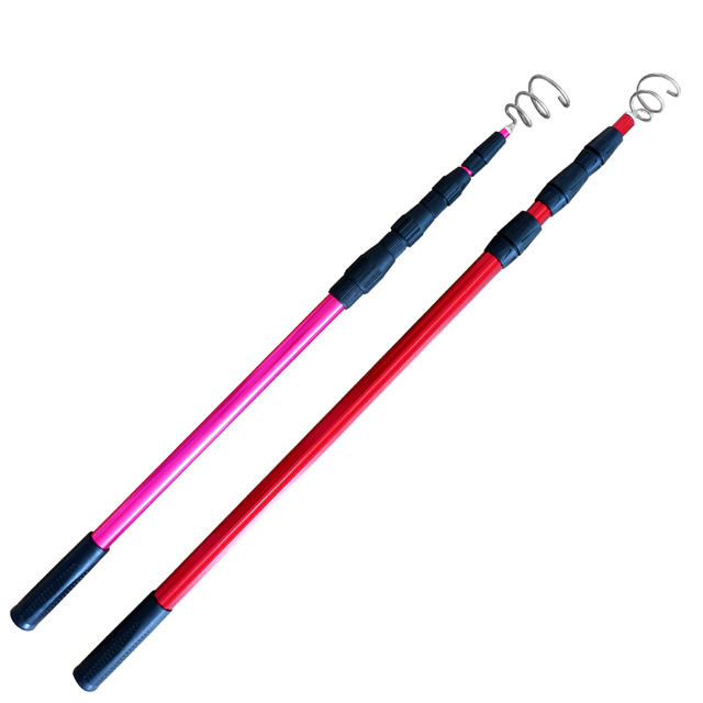 Teleskopisk hopf&auml;llbar aluminiumlegering 2,84 m/3,1 m 4-delad s&ouml;tvattensfiske lockf&aring;ngare f&ouml;r g&auml;dda och abborre