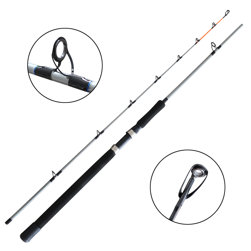 2.1m dan 2.4m Medium Soft Action Downrigger Rod untuk Pemancing