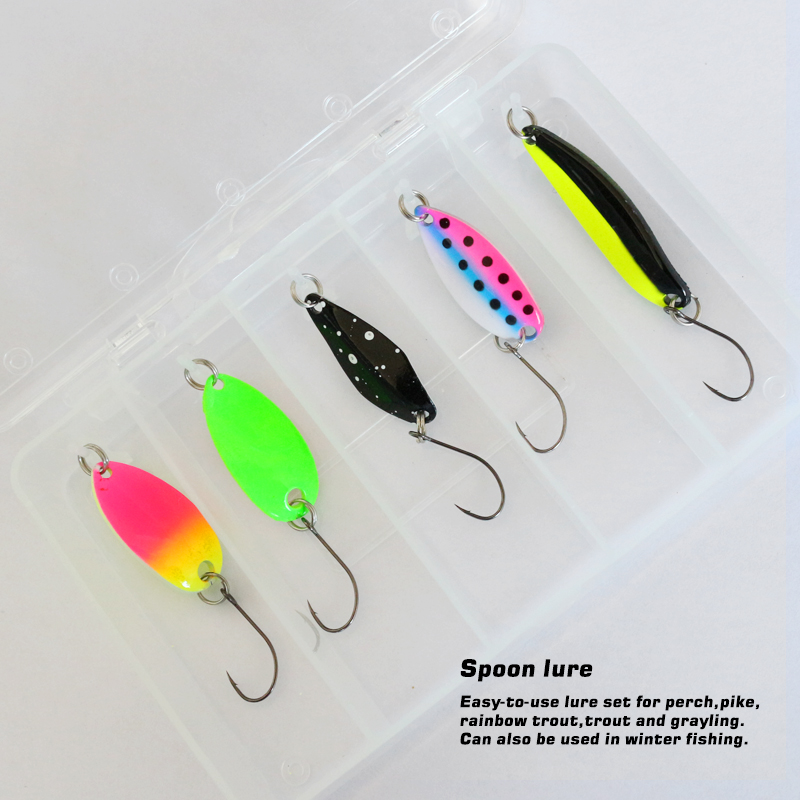 Ma&szlig;geschneidertes Forellen-/Barsch-/Hecht-/Zander-Angelset mit L&ouml;ffel