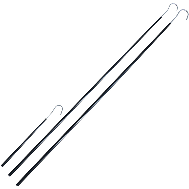 48cm/52.5cm/168cm/176cm 1 Sectio Durabilis Fibreglass/Carbon Palpate Piscatio Gaff cum Big Hooke pro Piscibus Big