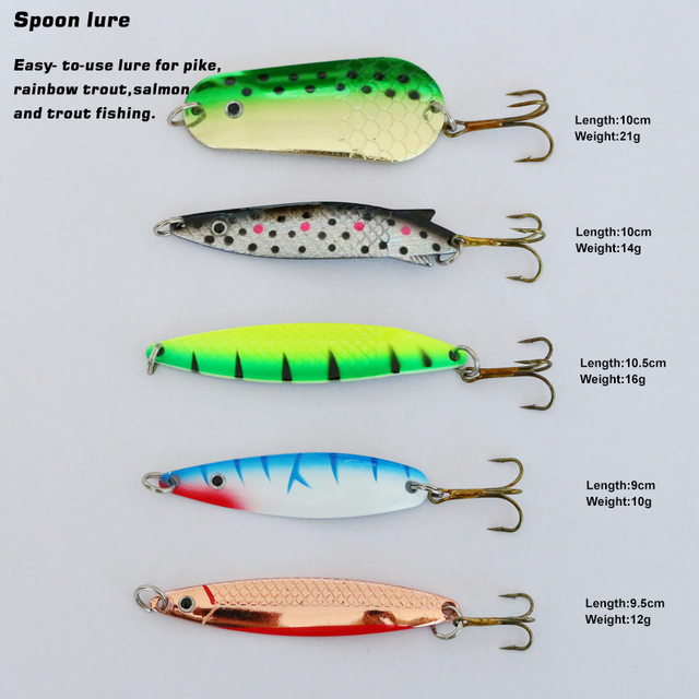 Aangepaste forel/baars/snoek/zanderviskit met lepel