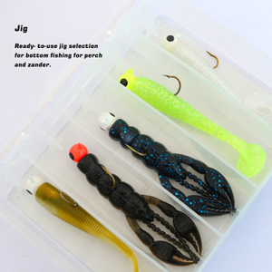 Trota personalizzata/pesce persico/luccio/kit di pesca Zander con twister testa