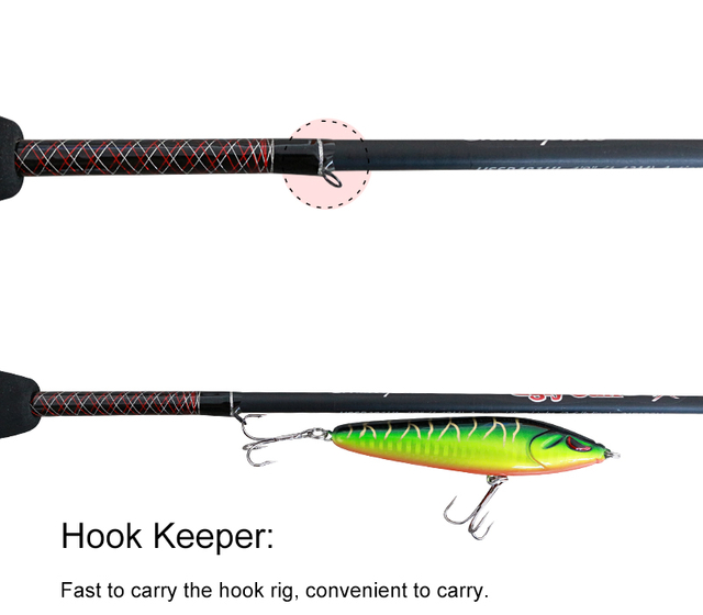 Aangepaste saamgestelde koolstof/epoxy 4'8 '' 2pcs Panfish Rod Combo