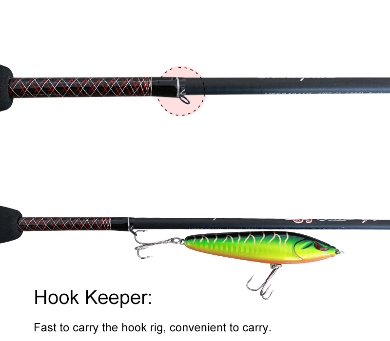 Combinazione di canne panfish personalizzate in carbonio composito/resina epossidica 4'8'' 2 pezzi