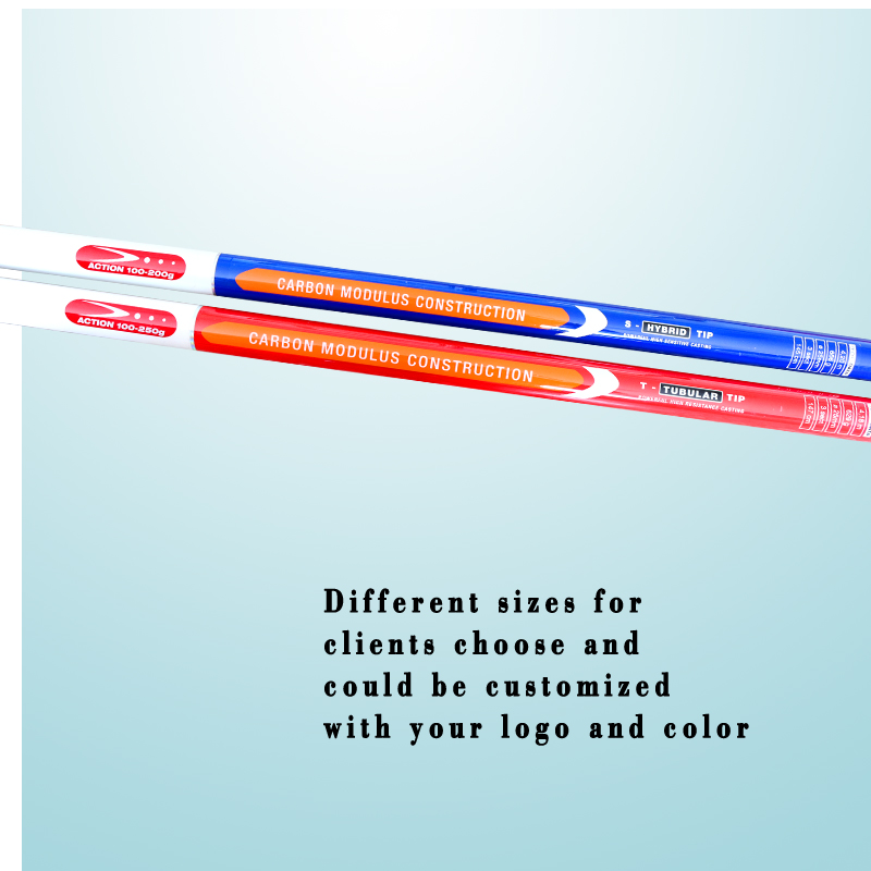 ທົນທານ 3-Section Surf Fishing Rod, Carbon Fiber, Custom Color Options