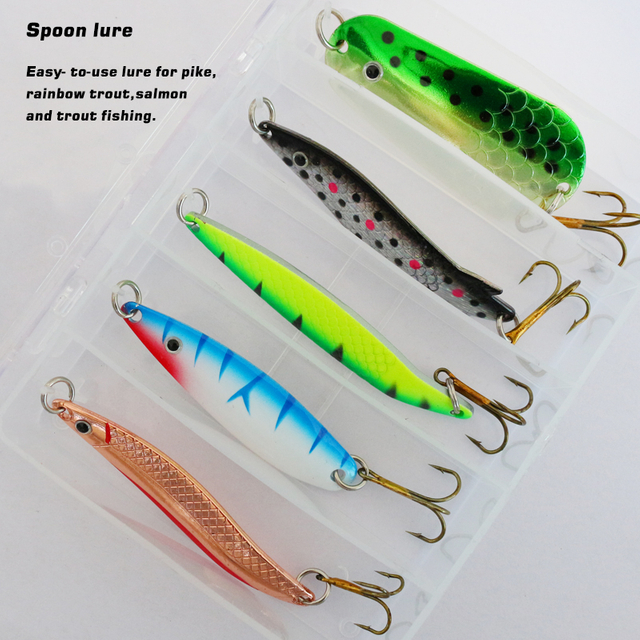 Aangepaste forel/baars/snoek/zanderviskit met lepel