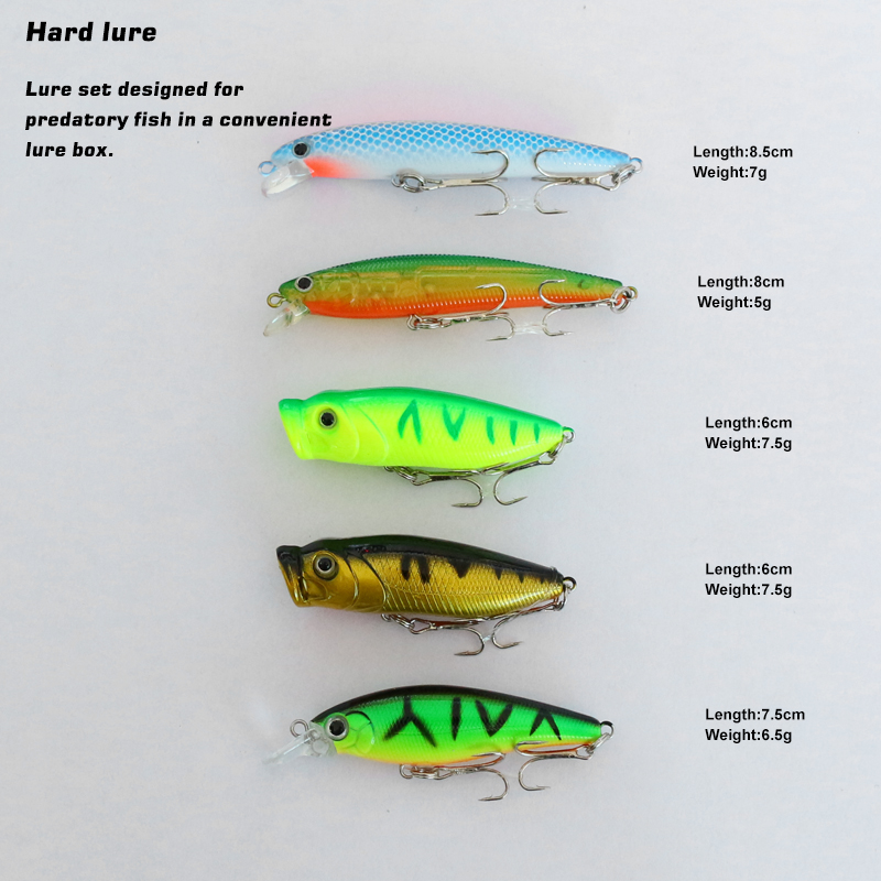 Peralatan memancing ikan trout/bertengger/pike/zander yang disesuaikan dengan wobbler