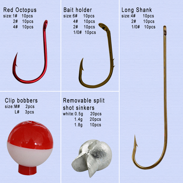 Aangepaste terminal tackle box-hook, float, sinkers